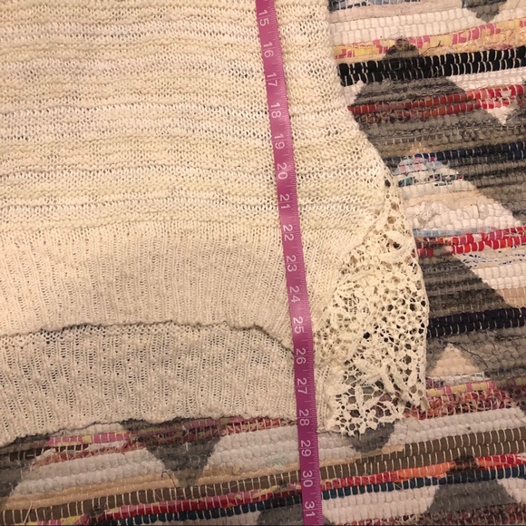 Vintage Havana Cream Crochet Panel Sweater Size Medium - Picture 7 of 8